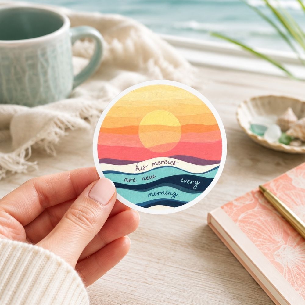 STICKER VINYL HIS MERCIES ARE NEW PK5