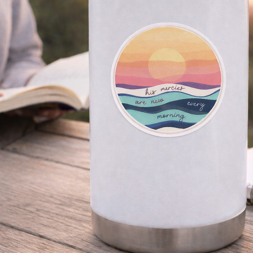 STICKER VINYL HIS MERCIES ARE NEW PK5
