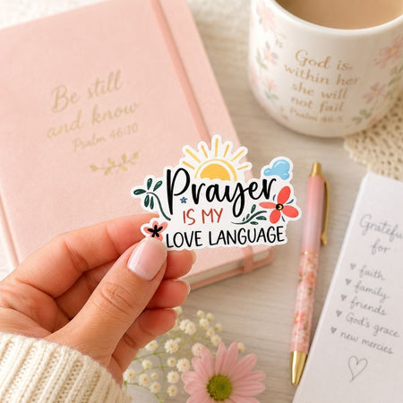 STICKER VINYL PRAYER LOVE LANGUAGE PK5