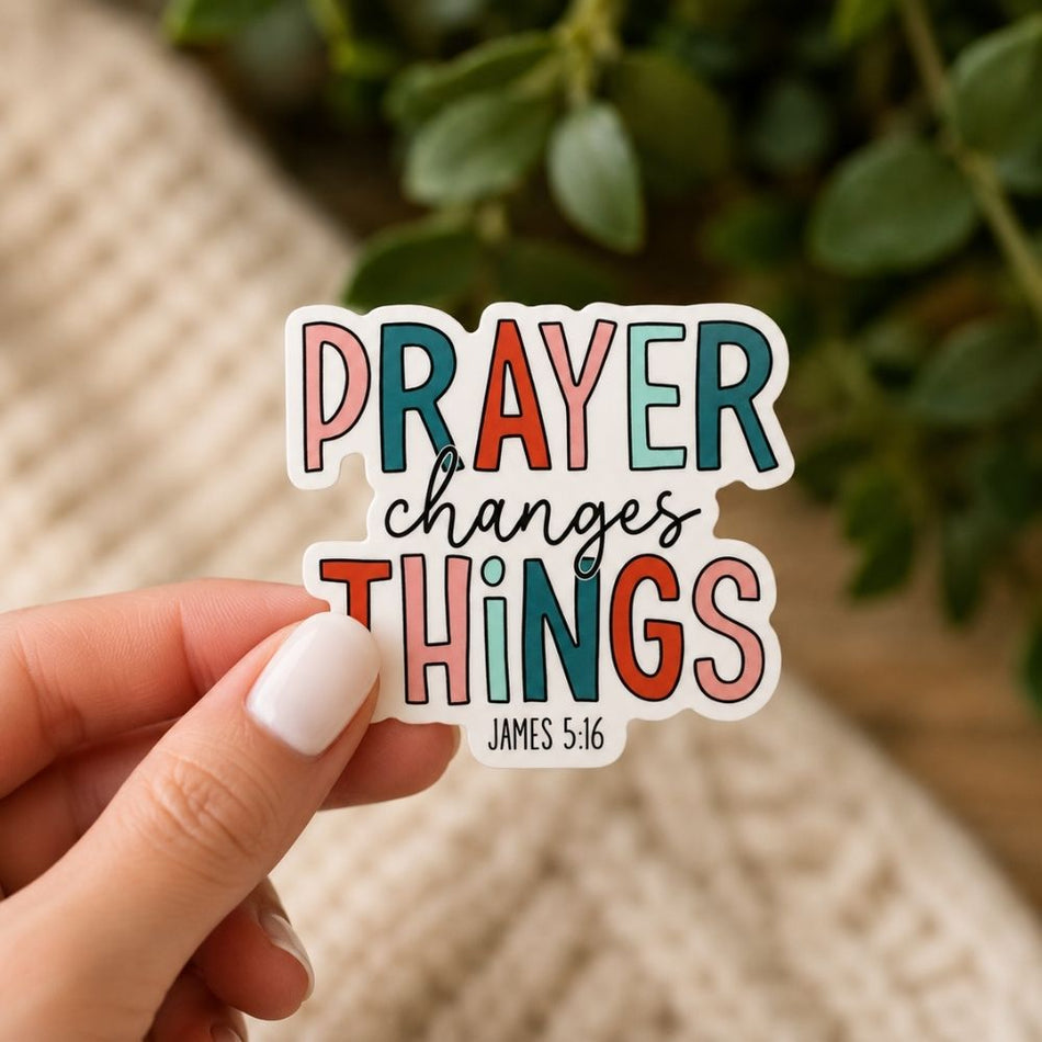 STICKER VINYL PRAYER CHANGES THINGS PK5