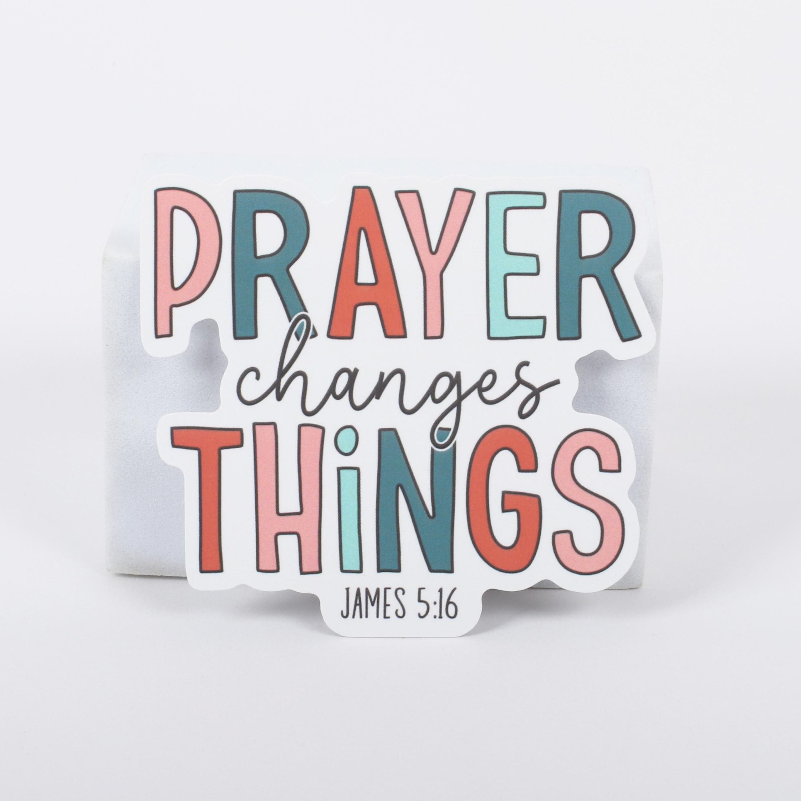 STICKER VINYL PRAYER CHANGES THINGS PK5