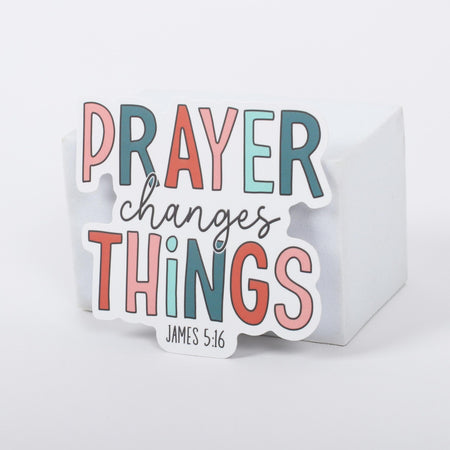STICKER VINYL PRAYER CHANGES THINGS PK5