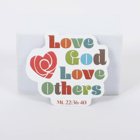 STICKER VINYL LOVE GOD LOVE OTHERS PK5