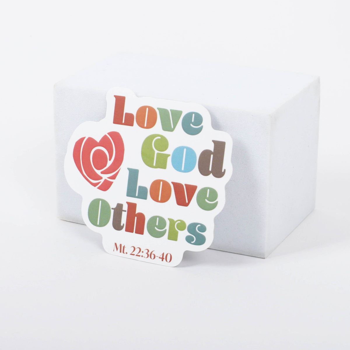 STICKER VINYL LOVE GOD LOVE OTHERS PK5