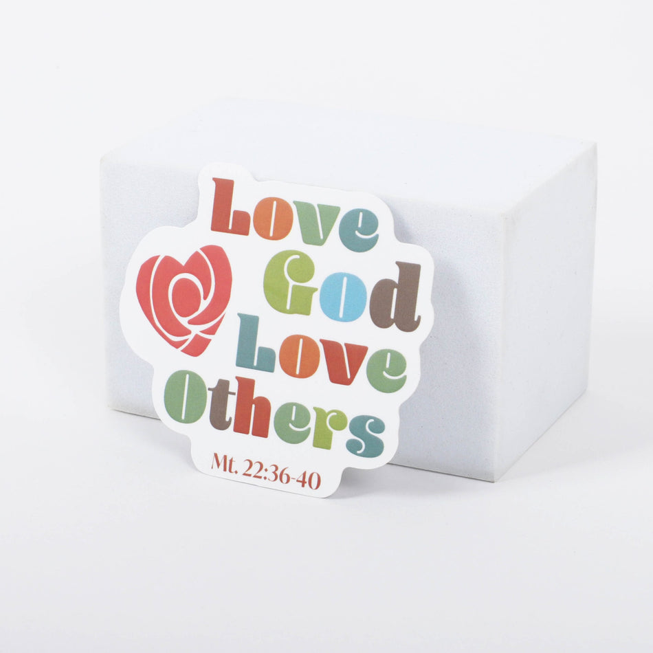 STICKER VINYL LOVE GOD LOVE OTHERS PK5