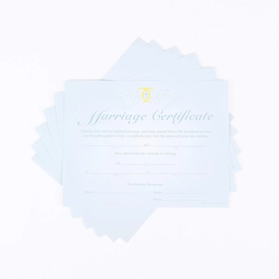Certificate Of Marriage – Cross & Doves – Pk6