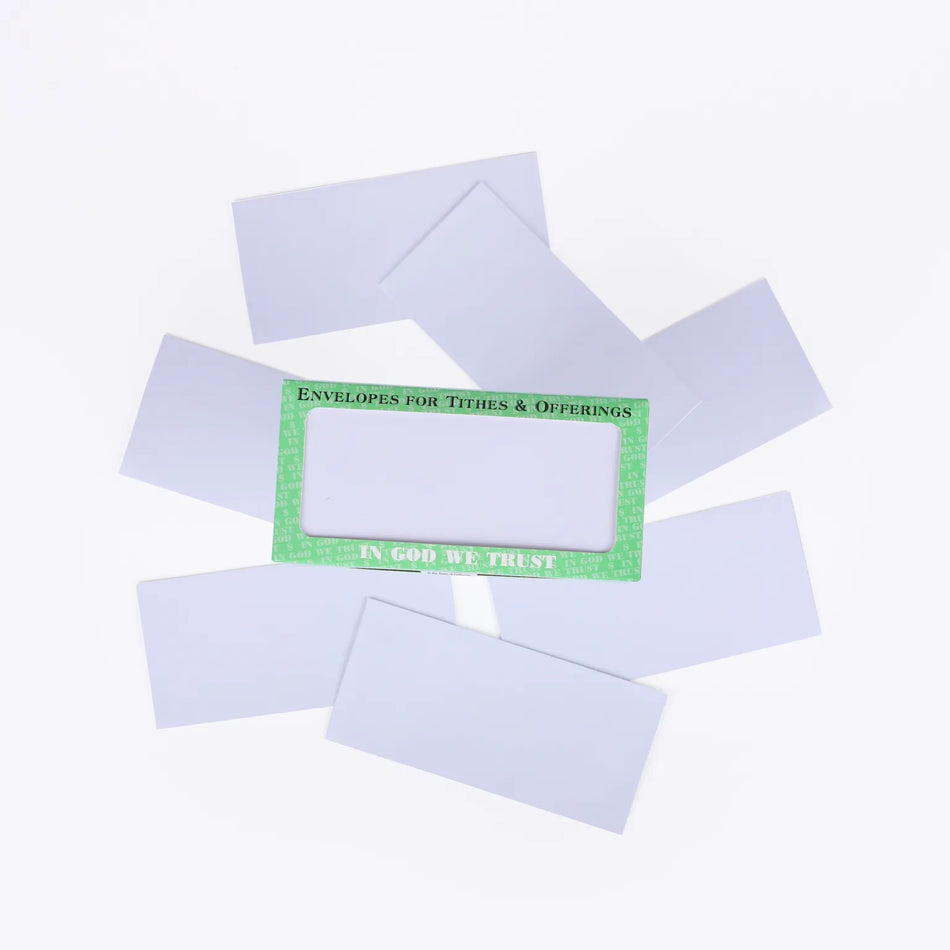 Offering Envelope Blank White 100Ct