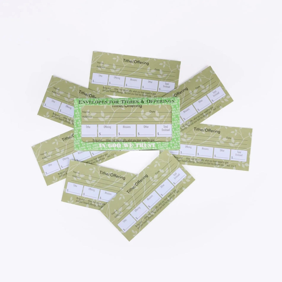 Offering Envelope for Tithe and Offering – 100 Count – Deut. 12:6-7