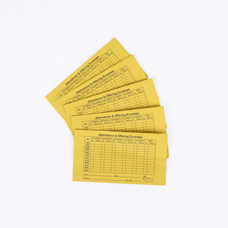 OFFERING ENVELOPE ATTENDANCE OFFERING 4x7 10CT