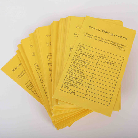 Offering Envelope for Tithe and Offering - 100 Count - 2 Corinthians 9:7 by Swanson Christian Products