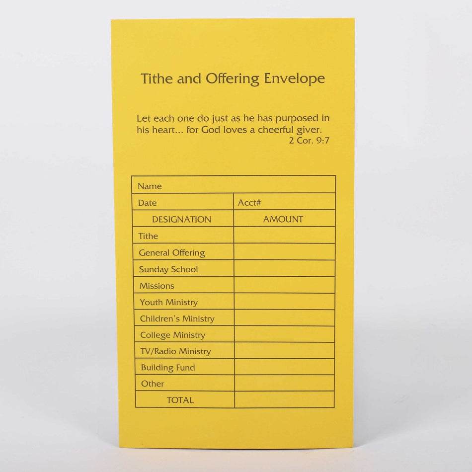 Offering Envelope for Tithe and Offering - 100 Count - 2 Corinthians 9:7 by Swanson Christian Products, product view 2