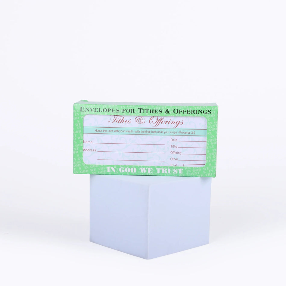 Tithe & Offering Envelope for Church - 100 Count - Proverbs 3:9 Honor the Lord by Swanson Christian Products
