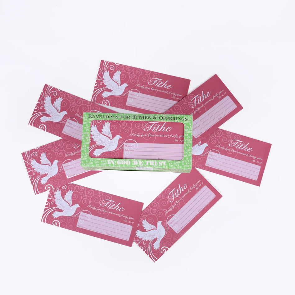 Offering Envelope Dove Matt. 10:8 100Ct