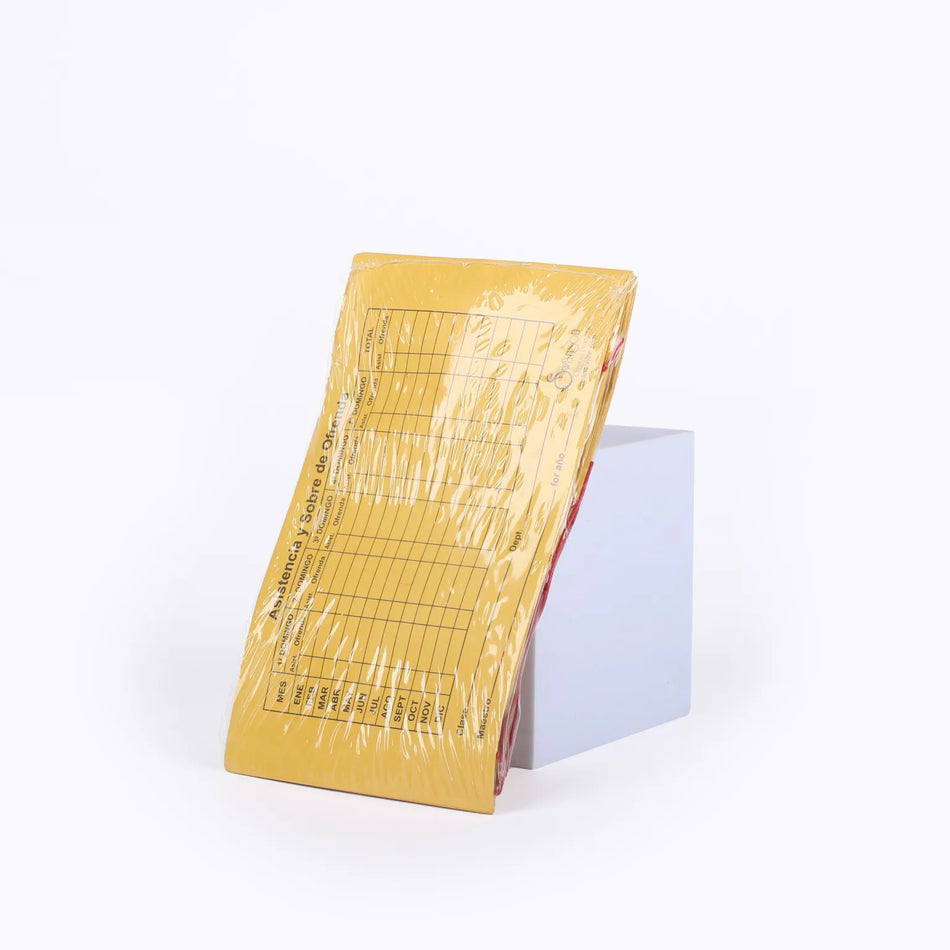 Offering Envelope – Asistencia Sobre De Ofrenda Goldenrod – 10Ct