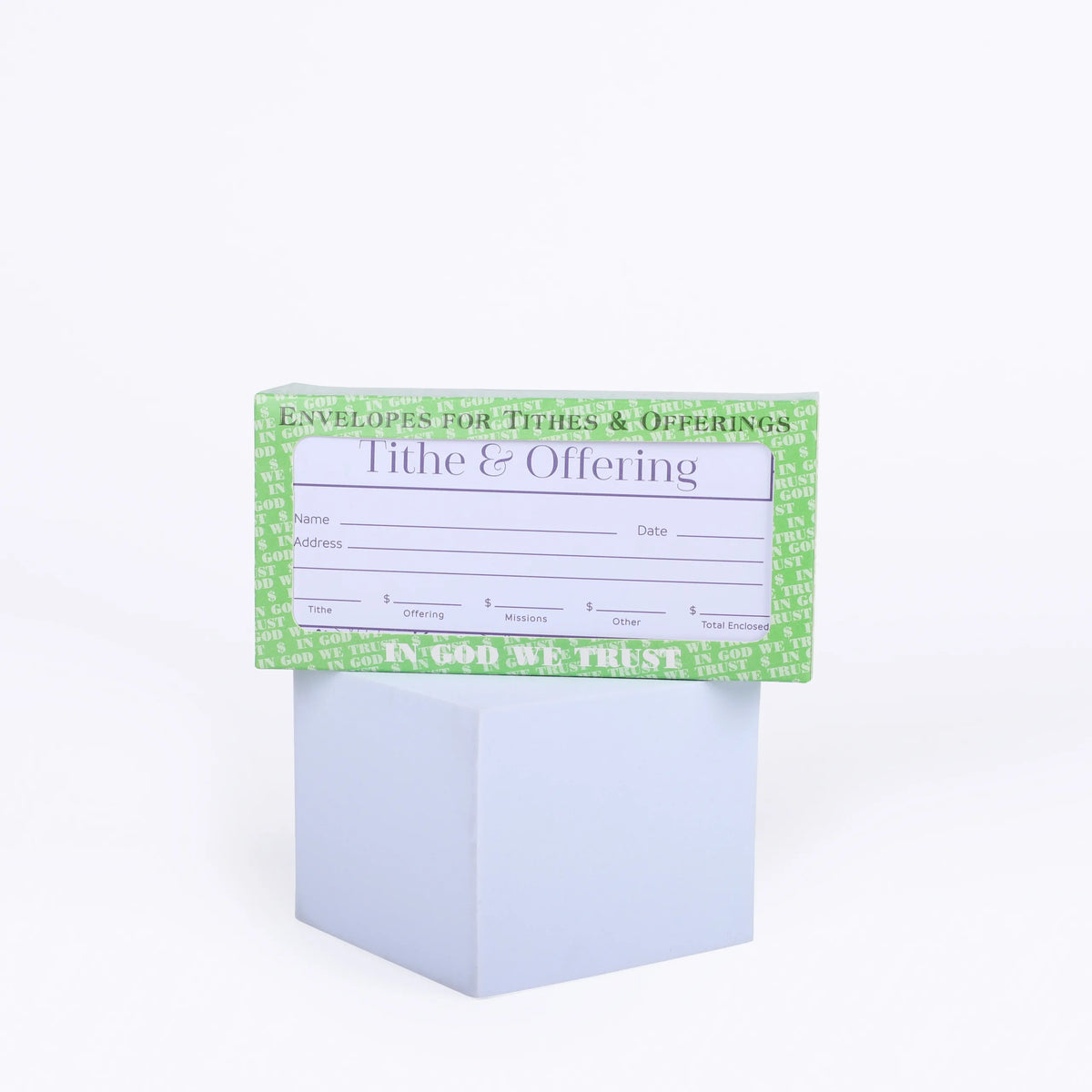 Offering Envelope for Tithe and Offering - Pack of 100 - Purple and White Design by Swanson Christian Products