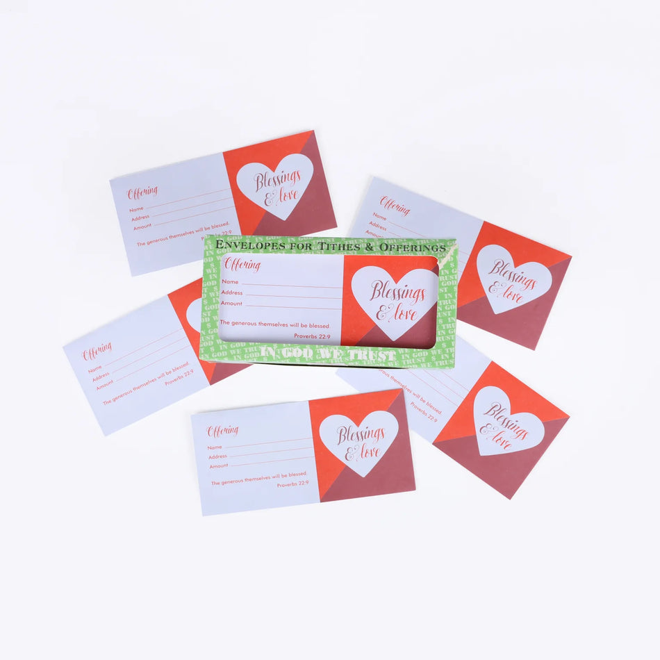 Offering Envelope Blessings & Love 100Ct
