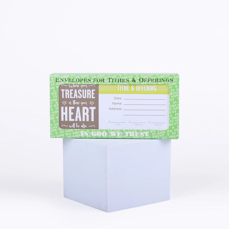 Envelope for Tithe and Offering - 100 Count - Matthew 6:21 by Swanson Christian Products