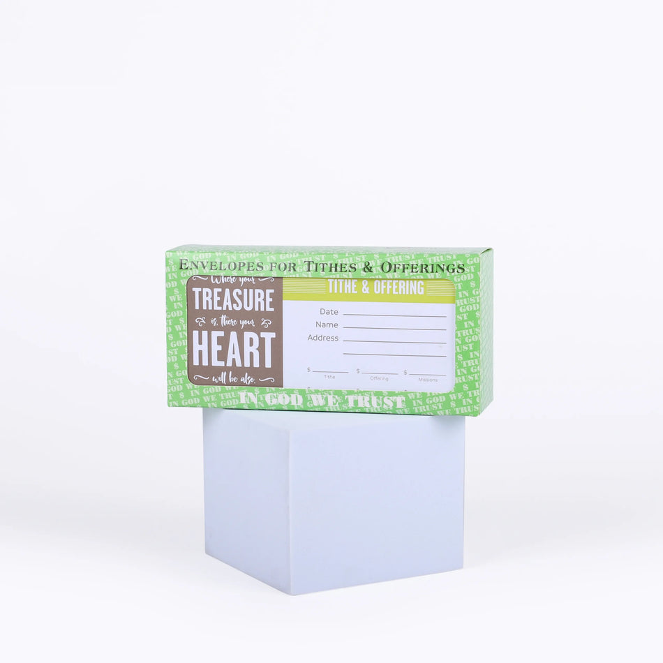 Envelope for Tithe and Offering - 100 Count - Matthew 6:21 by Swanson Christian Products, product view 2