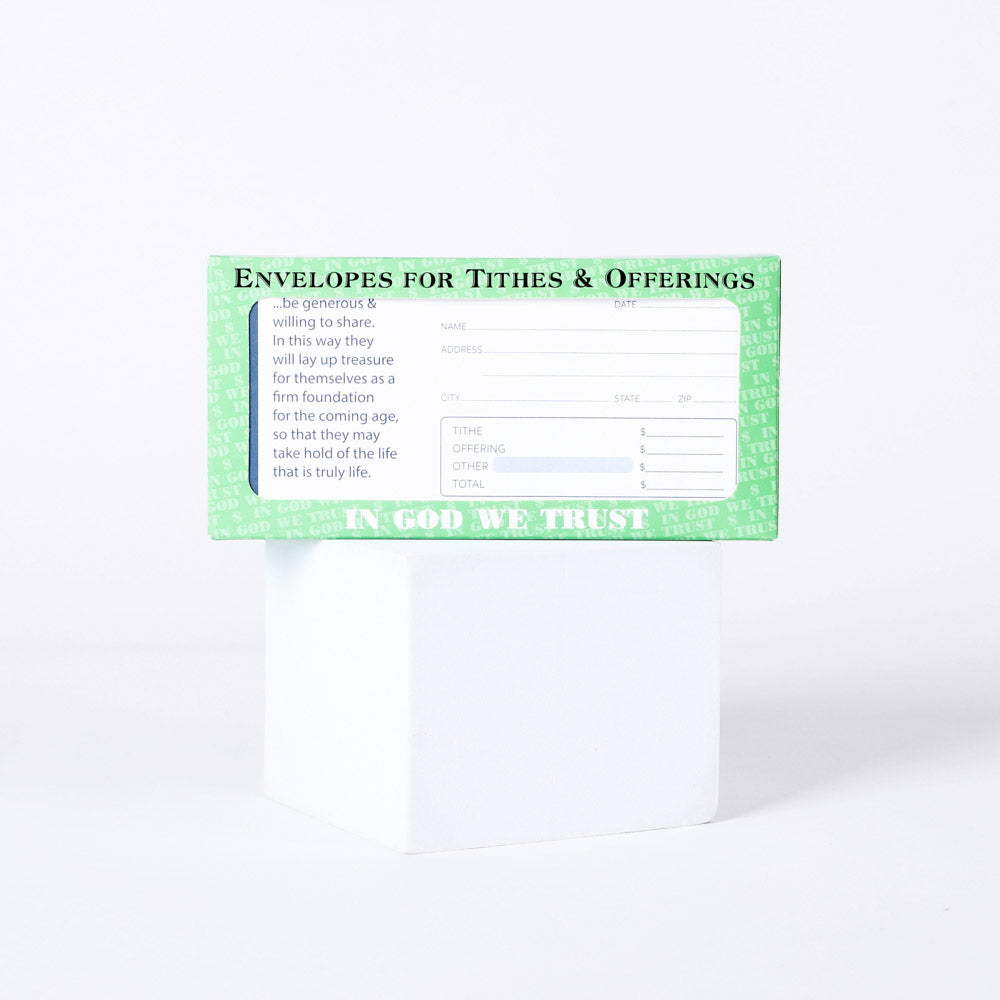Envelope for Tithe and Offering - 1 Timothy 6:18-19 Treasure - 100 Ct. by Swanson Christian Products
