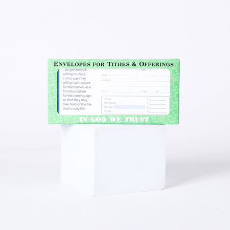 Envelope for Tithe and Offering - 1 Timothy 6:18-19 Treasure - 100 Ct. by Swanson Christian Products