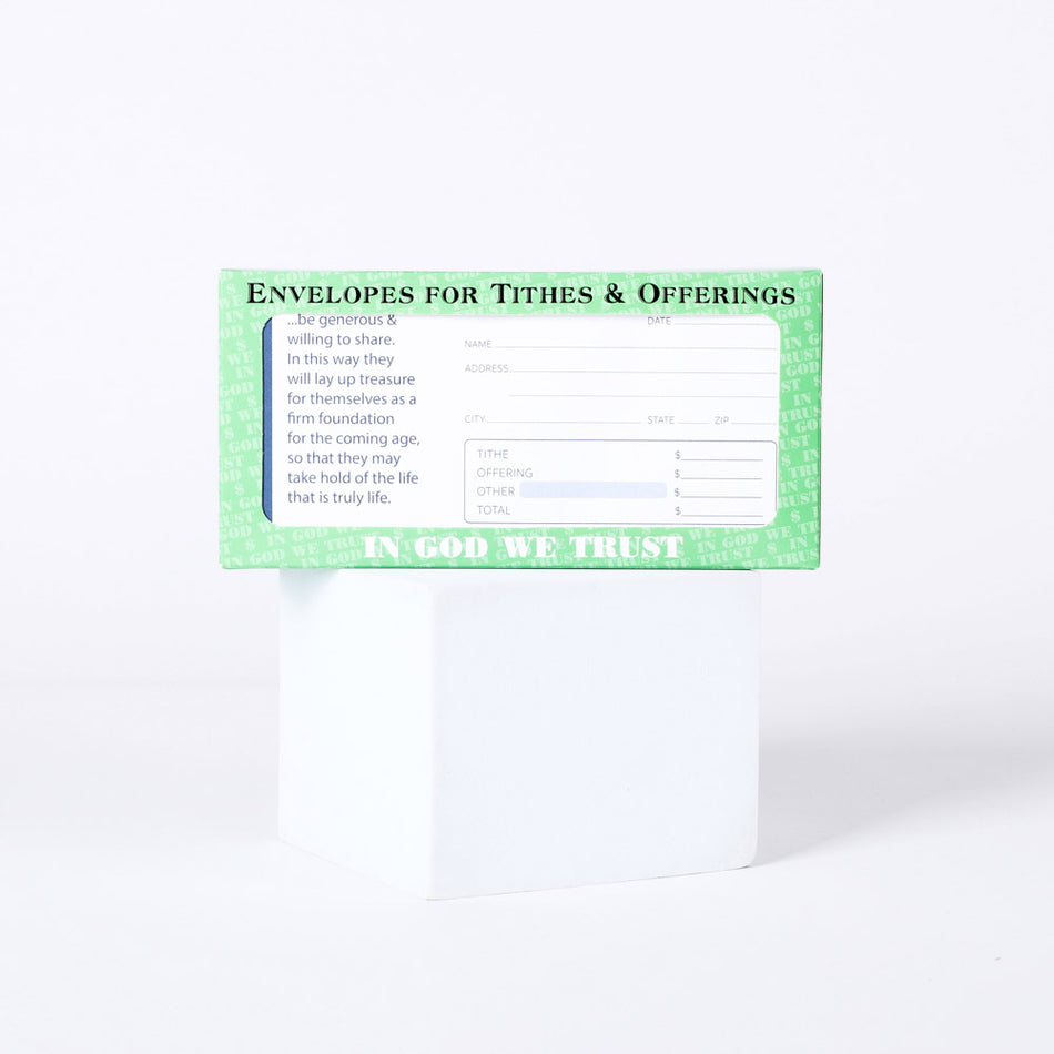 Envelope for Tithe and Offering - 1 Timothy 6:18-19 Treasure - 100 Ct. by Swanson Christian Products