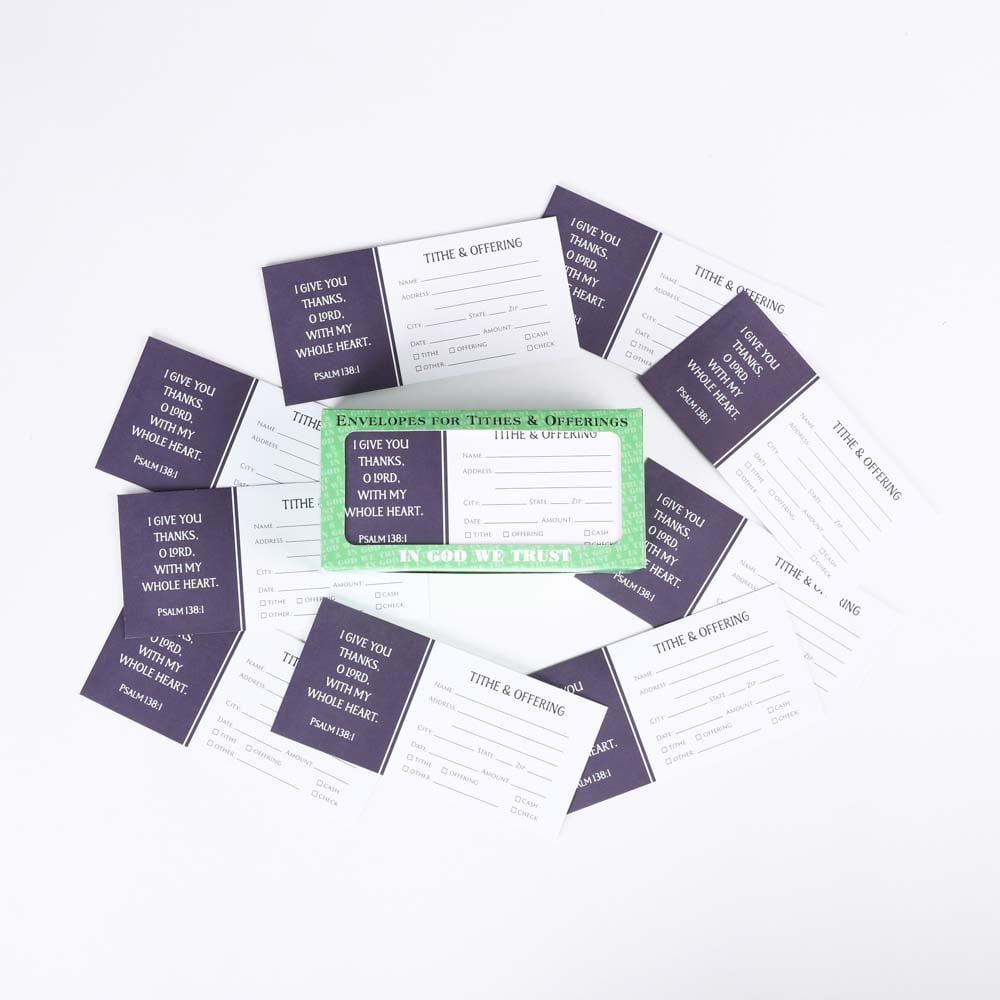 Envelope for Tithe and Offering - Give Thanks - 100 Ct. by Swanson Christian Products, product view 3
