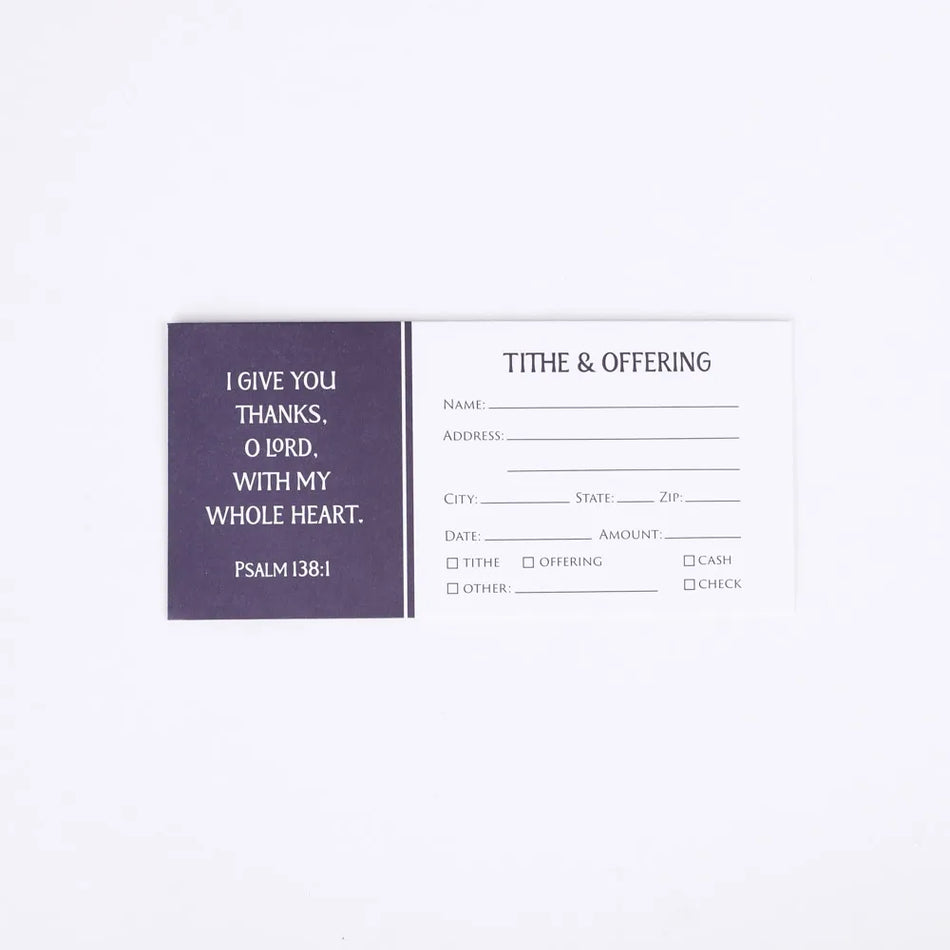 Envelope for Tithe and Offering – Give Thanks – 100 Ct.
