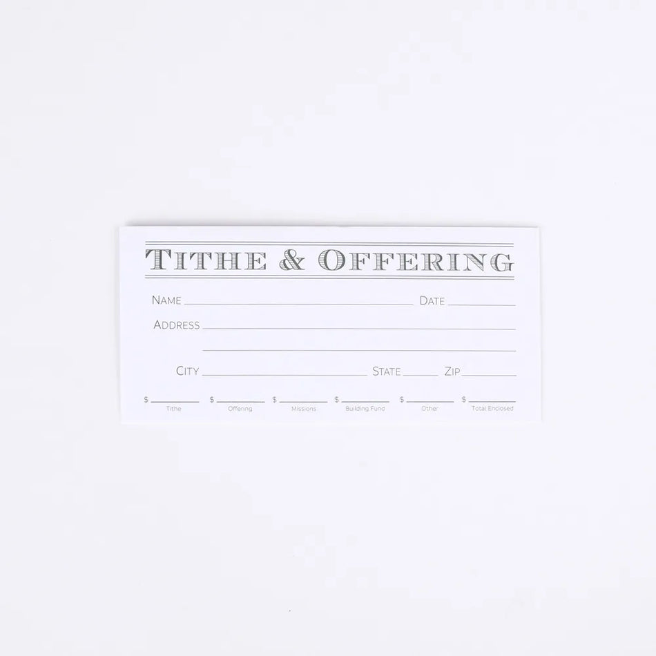Envelope for Tithe and Offering – Green – 100 Ct.