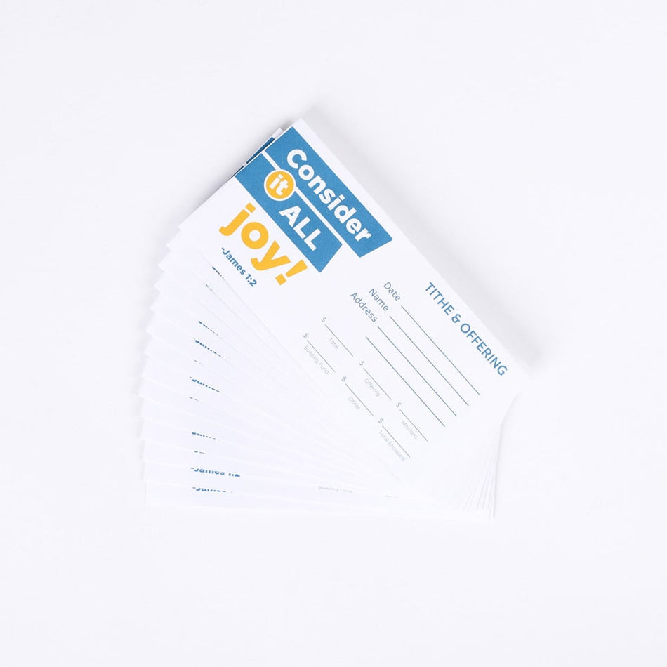 Envelope for Tithe and Offering - Consider It All Joy - 100 Ct. by Swanson Christian Products, product view 2
