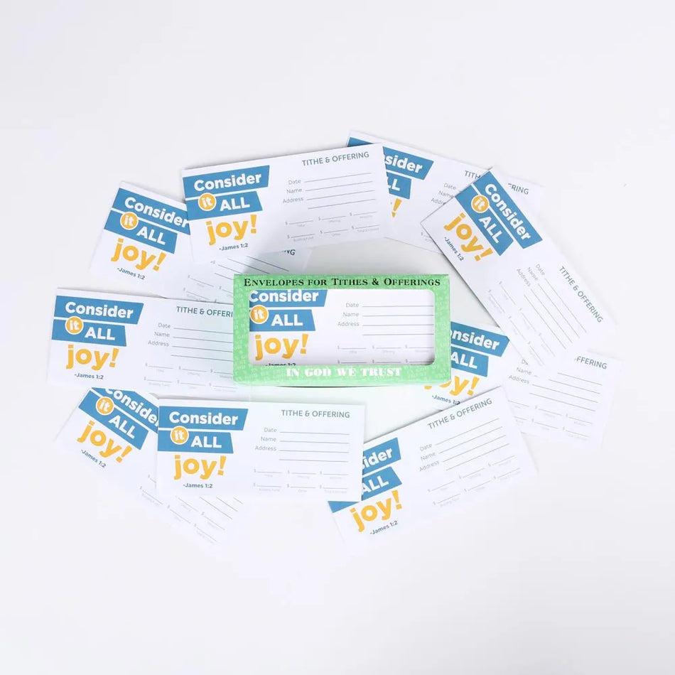 Envelope for Tithe and Offering – Consider It All Joy – 100 Ct.