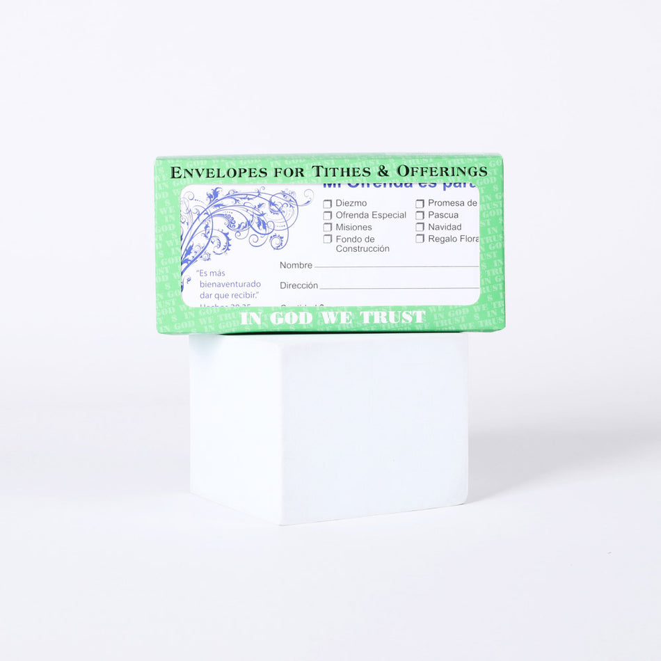 Spanish Envelope for Tithe and Offering - Blessed To Give - 100 Ct. by Swanson Christian Products