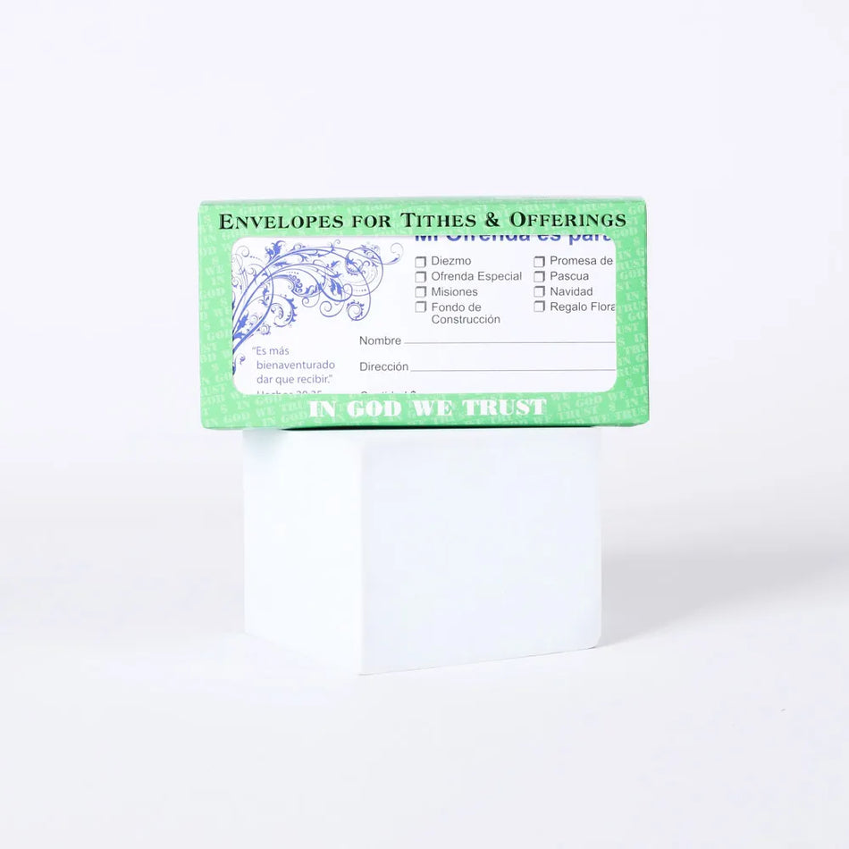 Spanish Envelope for Tithe and Offering – Blessed To Give – 100 Ct.