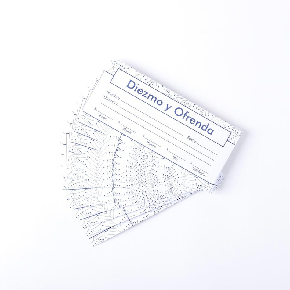 Spanish Envelope for Tithe and Offering - Navy - 100 Ct. by Swanson Christian Products, product view 2