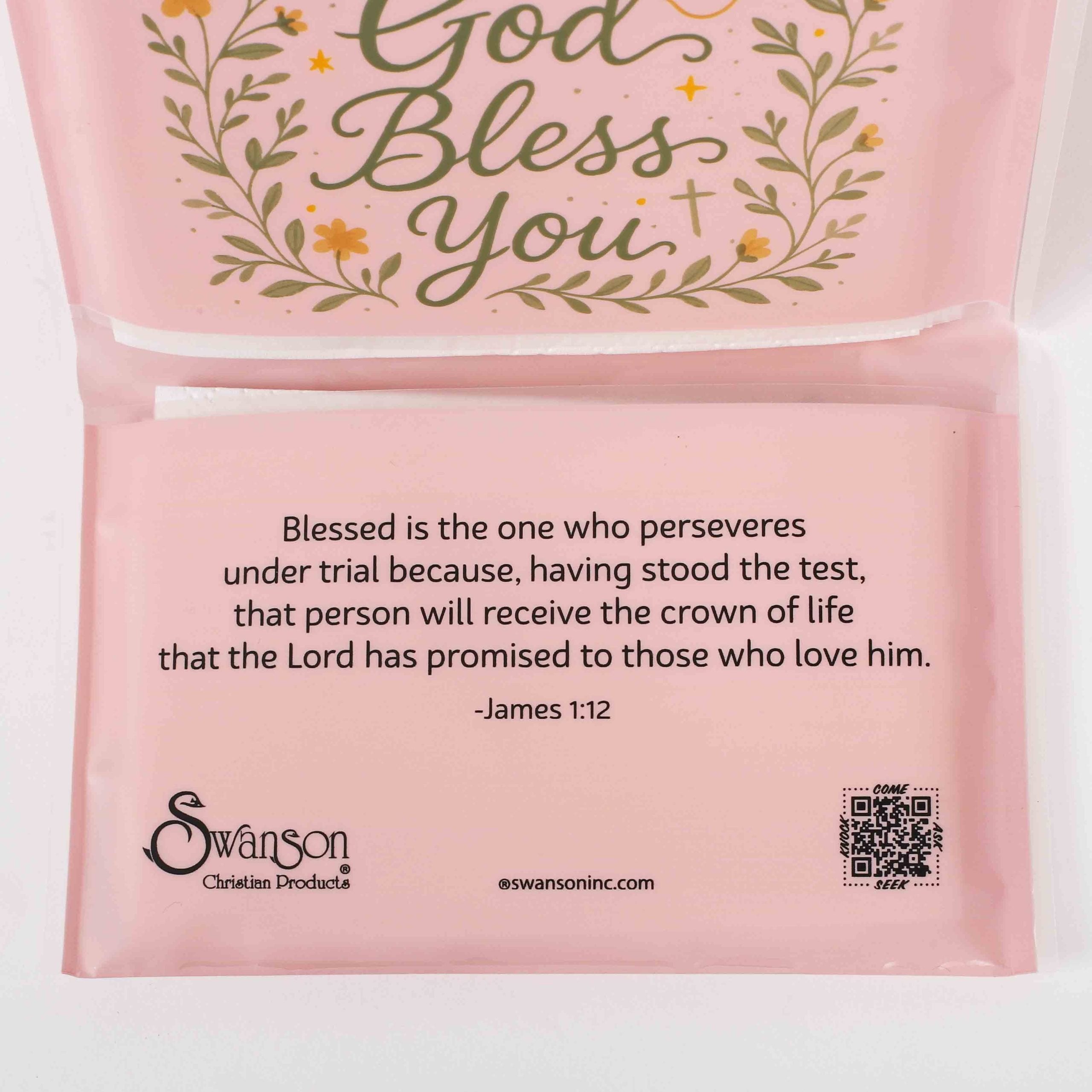 TISSUE GOD BLESS YOU DOVE & CROSS PK12