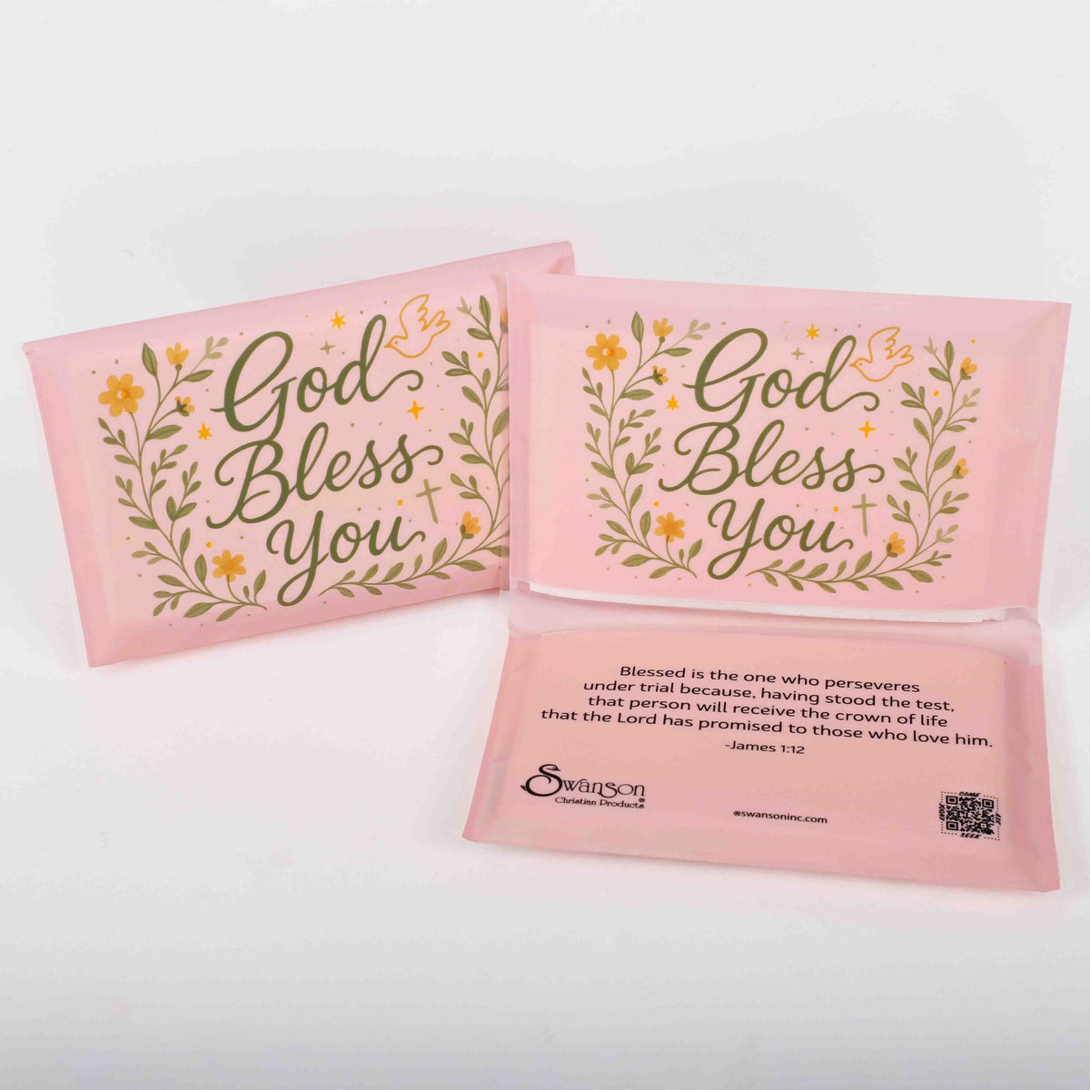 TISSUE GOD BLESS YOU DOVE & CROSS PK30