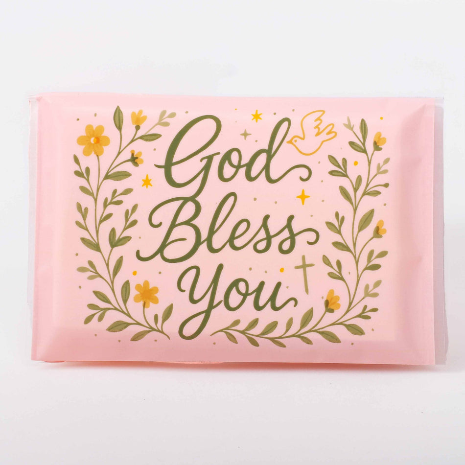 TISSUE GOD BLESS YOU DOVE & CROSS PK30