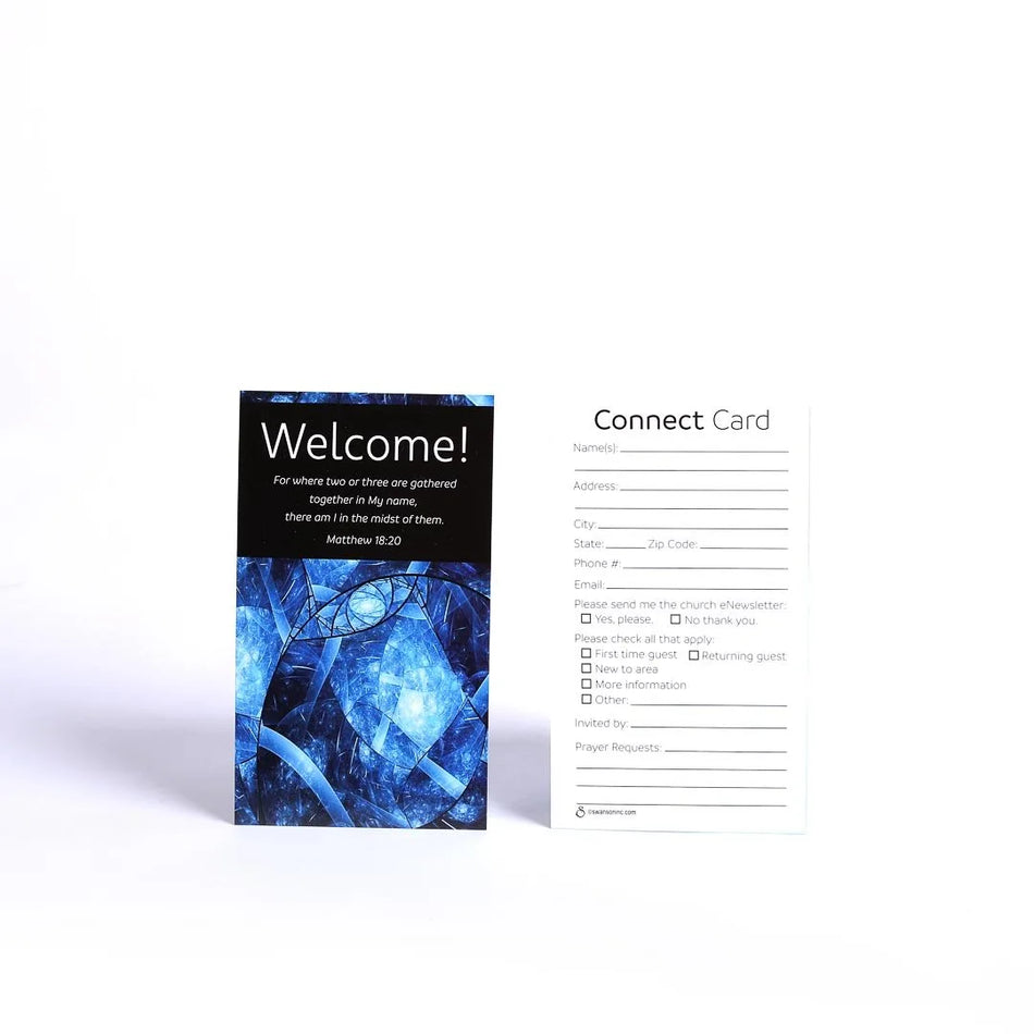 Visitor Connect cards – Matthew 18:20 – 50 Pack