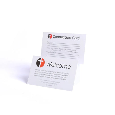 CONNECTION CARD MATT CROSS RED/BLACK 50CT