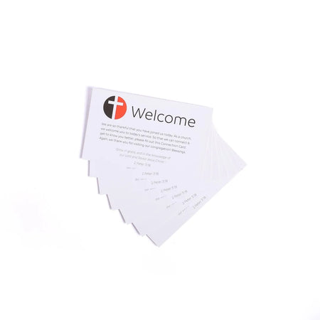 CONNECTION CARD MATT CROSS RED/BLACK 50CT
