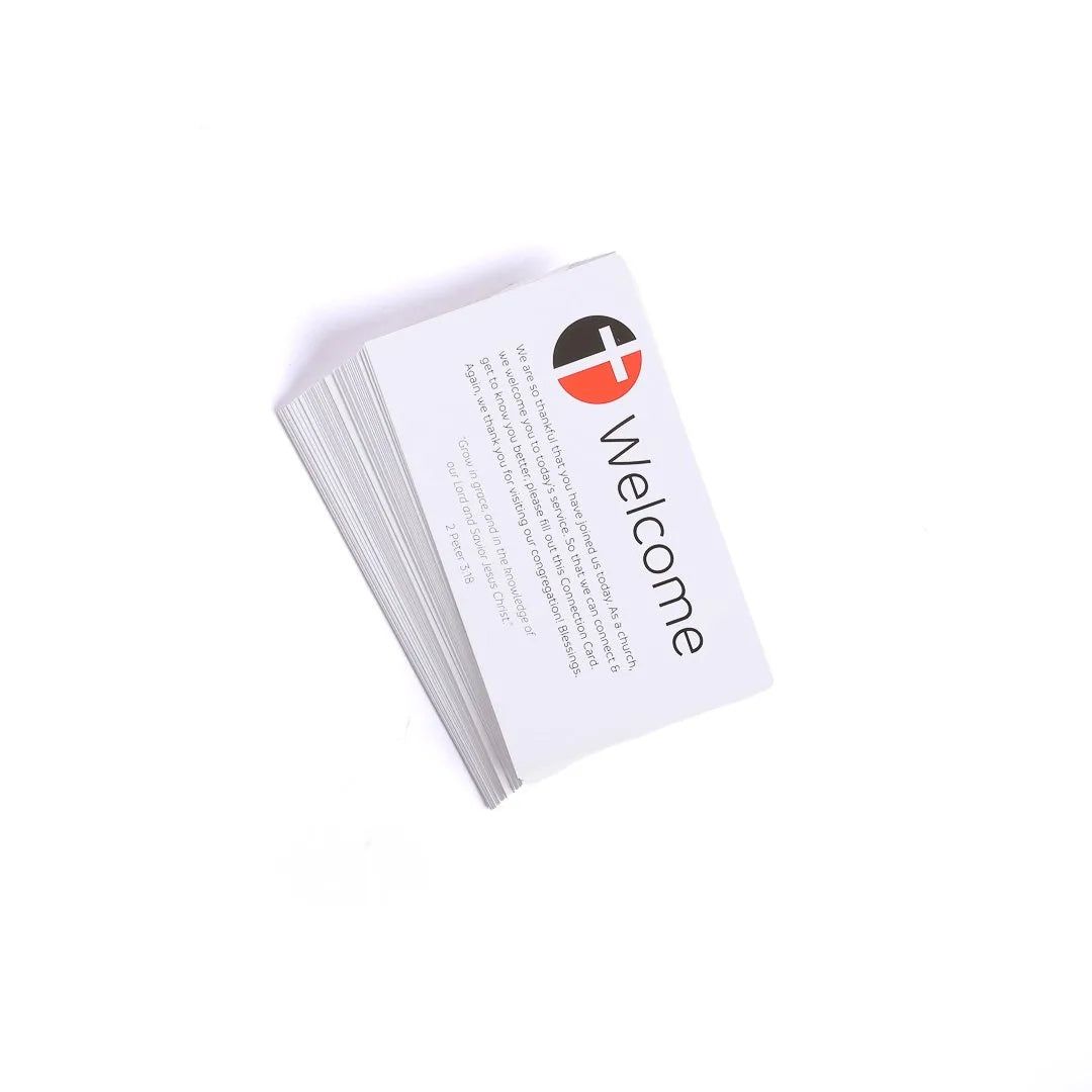 CONNECTION CARD MATT CROSS RED/BLACK 50CT