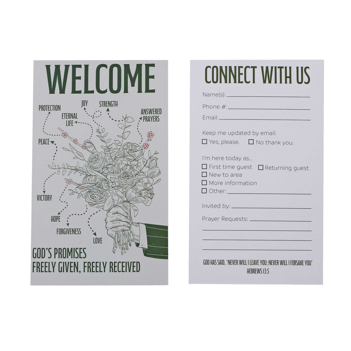 CONNECTION CARD GOD'S PROMISES 50CT