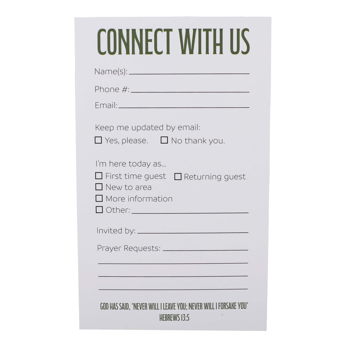 CONNECTION CARD GOD'S PROMISES 50CT