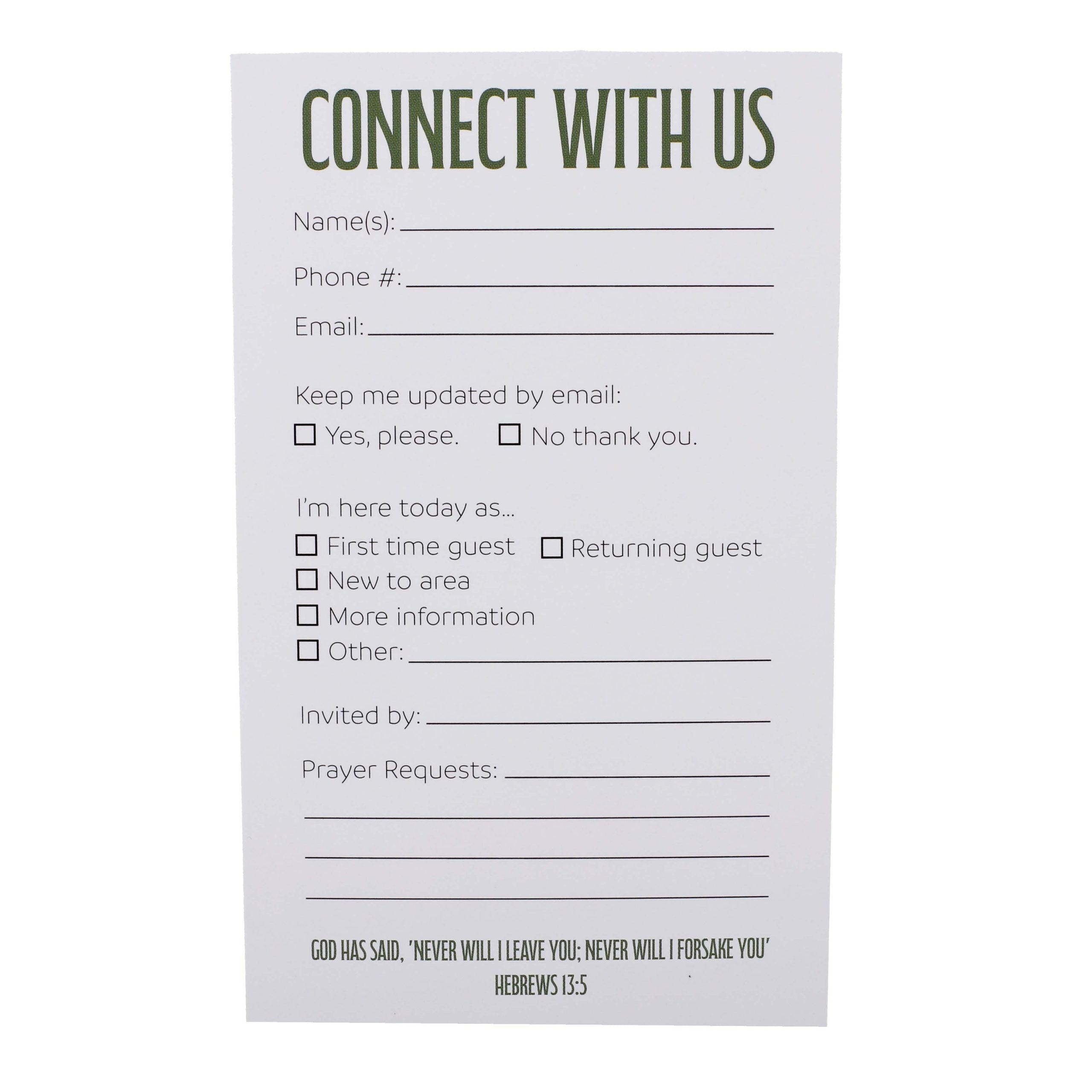 CONNECTION CARD GOD'S PROMISES 50CT