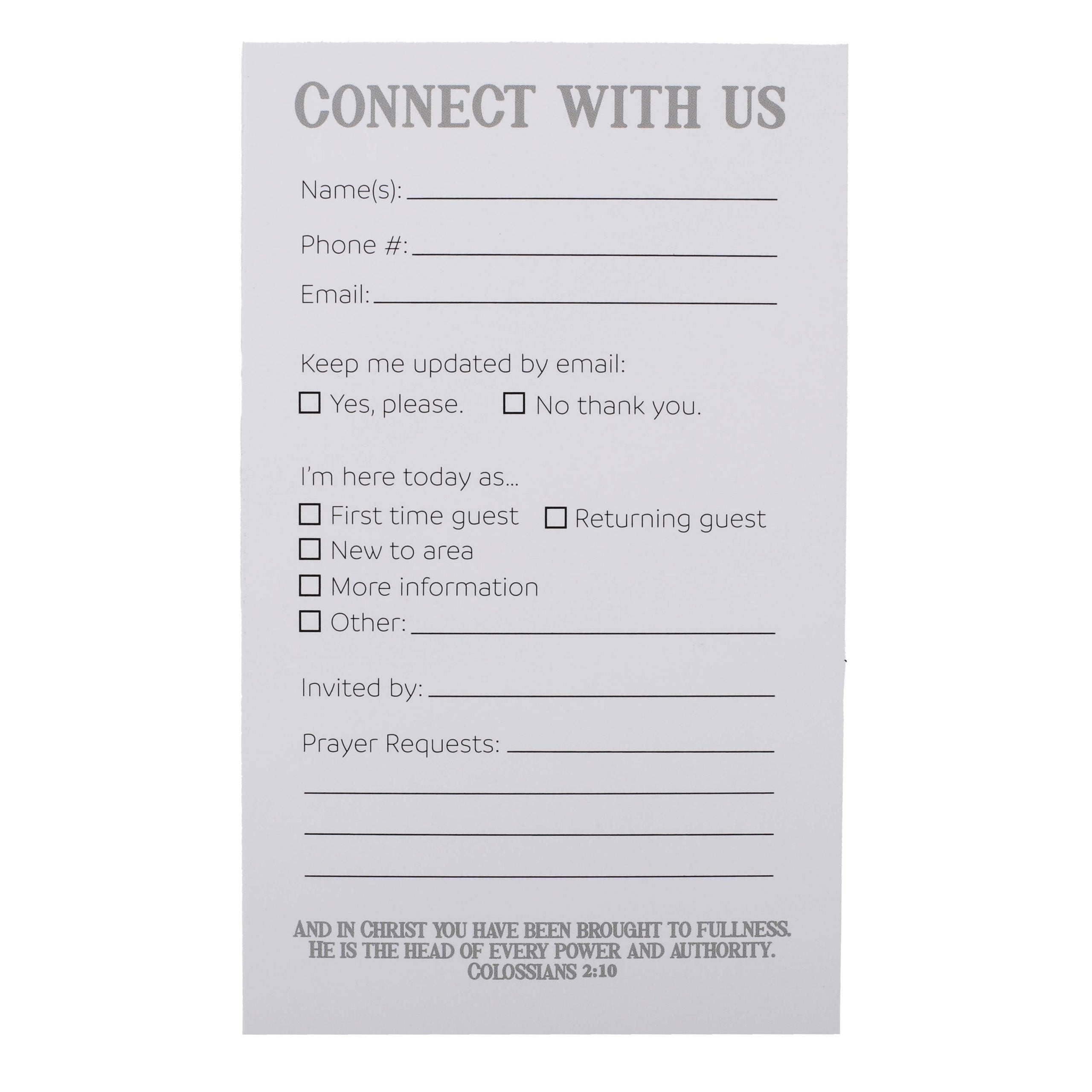 CONNECTION CARD IN CHRIST 50CT