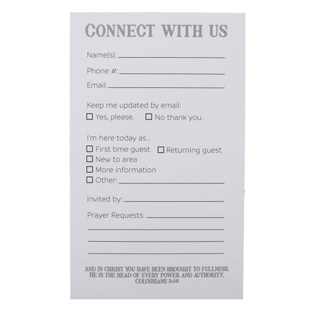 CONNECTION CARD IN CHRIST 50CT