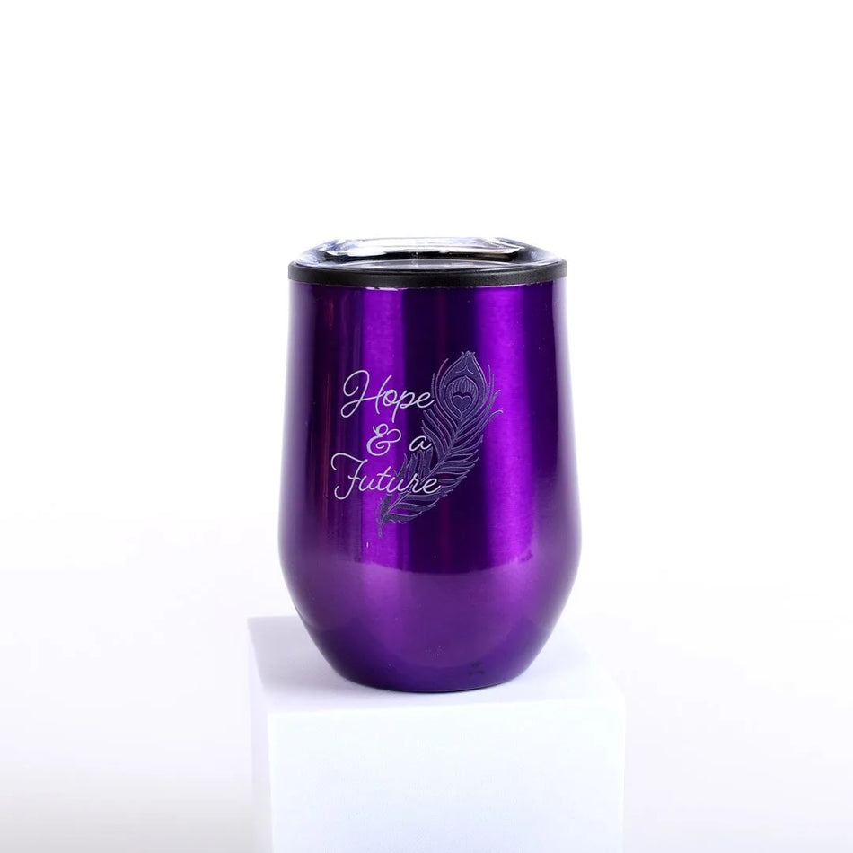 Mug Tumbler Stainless Steel Hope Purple 12 Oz