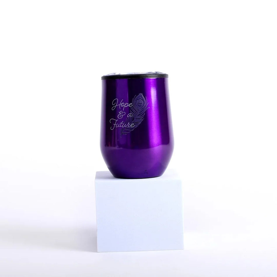 Mug Tumbler Stainless Steel Hope Purple 12 Oz