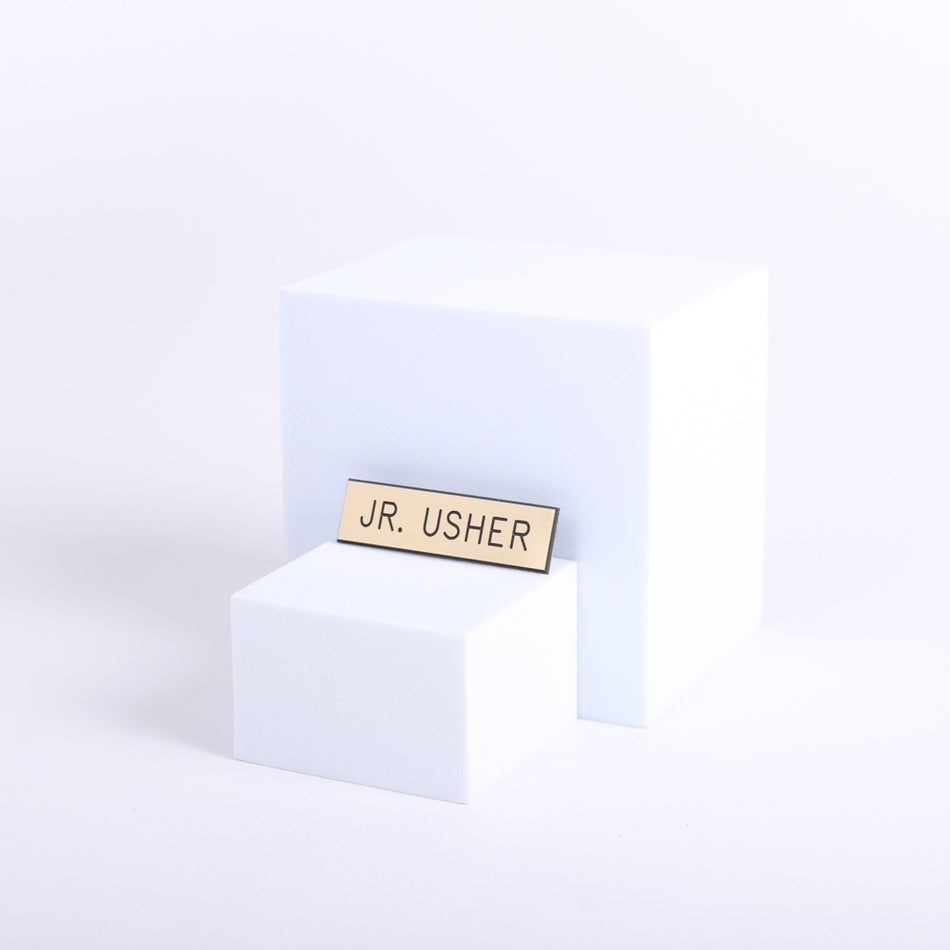 Badge Engraved Jr. Usher Gold Safety Catch
