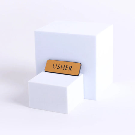 Badge Engraved Contemporary Usher Gold Magnet by Swanson Christian Products