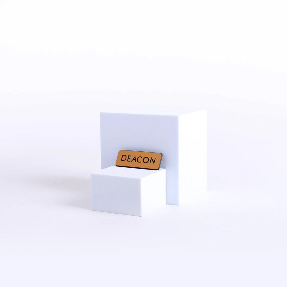 Badge Engraved Contemporary Deacon Gold Magnet by Swanson Christian Products, product view 2